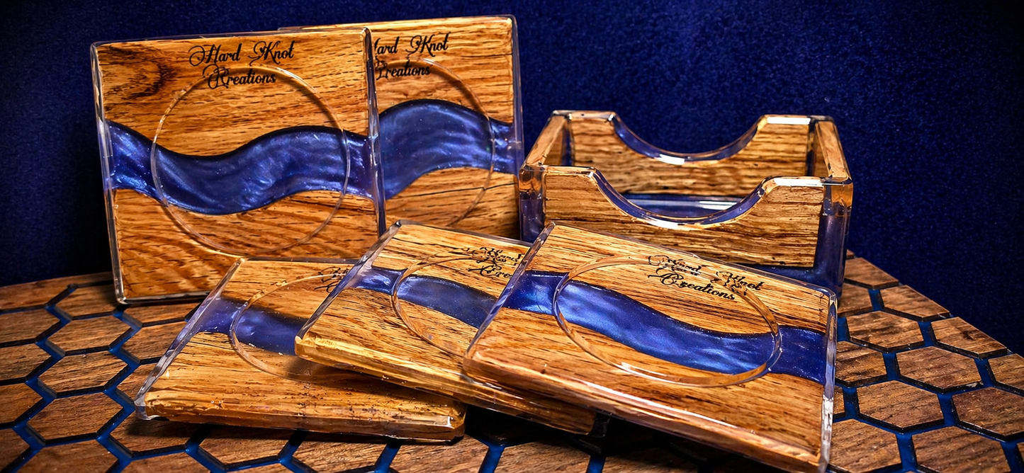 Epoxy river resin coasters