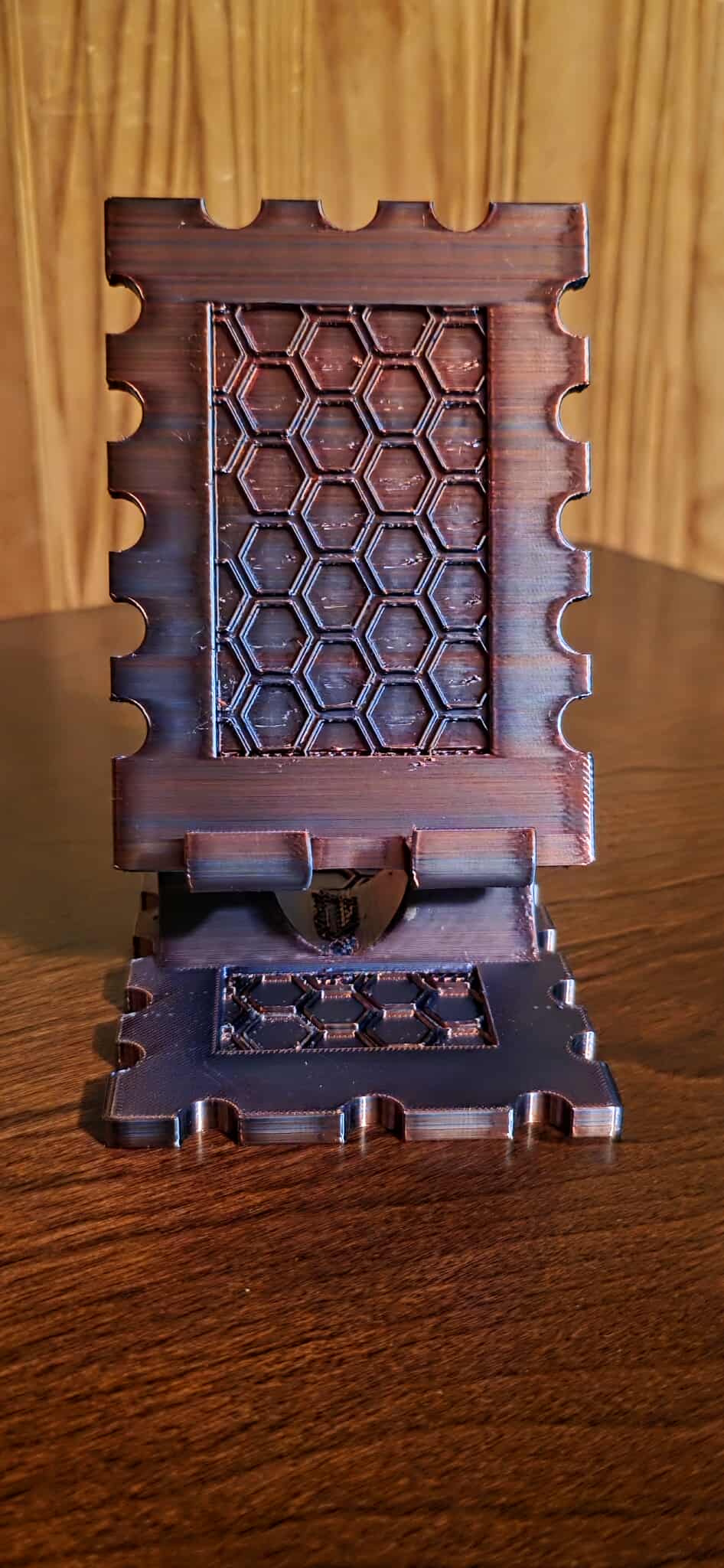 HexGrip™ 3D Printed Cell Phone Stand – 6" Tall – Heavy-Duty Honeycomb Design