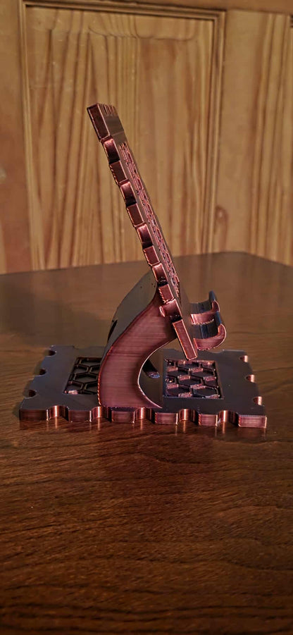 HexGrip™ 3D Printed Cell Phone Stand – 6" Tall – Heavy-Duty Honeycomb Design
