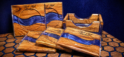 Epoxy river resin coasters